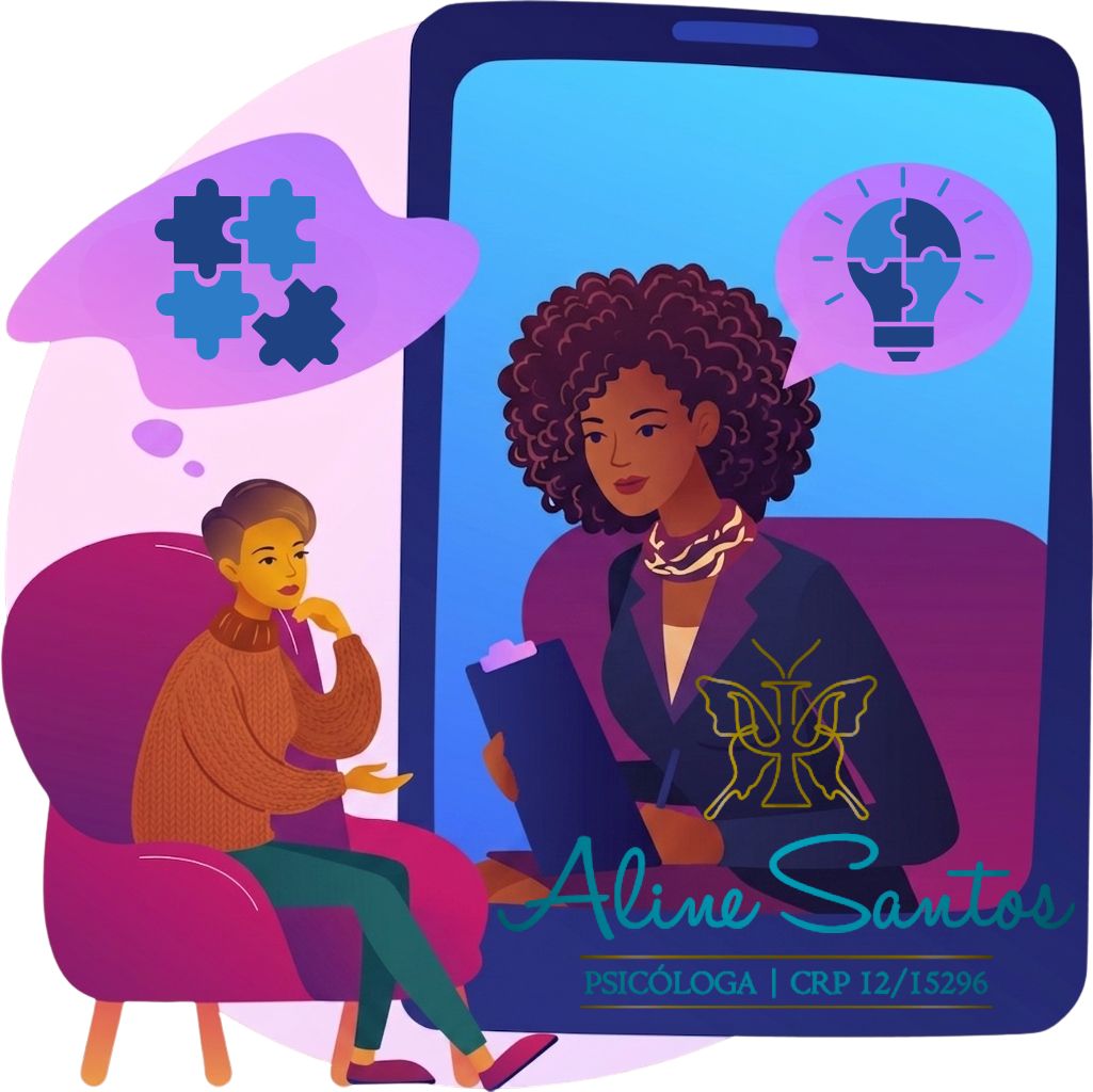 Psicóloga Aline Santos — atendimento online